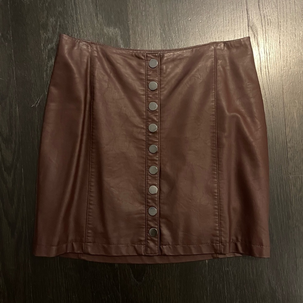 Free People Pleather Skirt